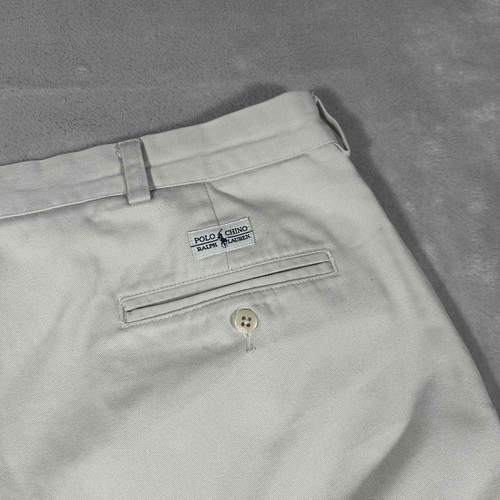 VTG 90s Polo Ralph Lauren Hammond Pant Men 42x30 Khaki Classic Chino Pleated - Picture 8 of 16